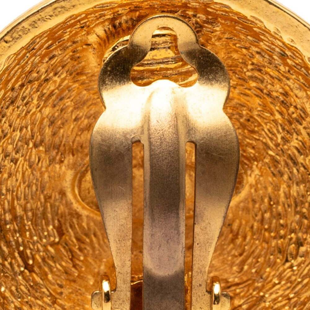 CHANEL Authentic Gold Logo Earrings - Picture 5 of 6